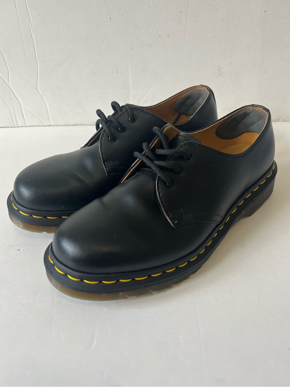 Dr. Martens 1461 hasSmooth Leather Black Leather 3-Eye Derby Oxford shoes M6/W7